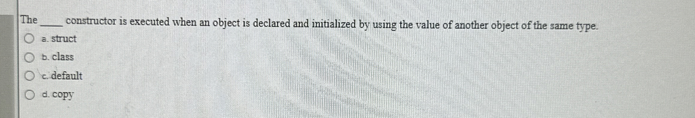 The constructor is executed when an object is