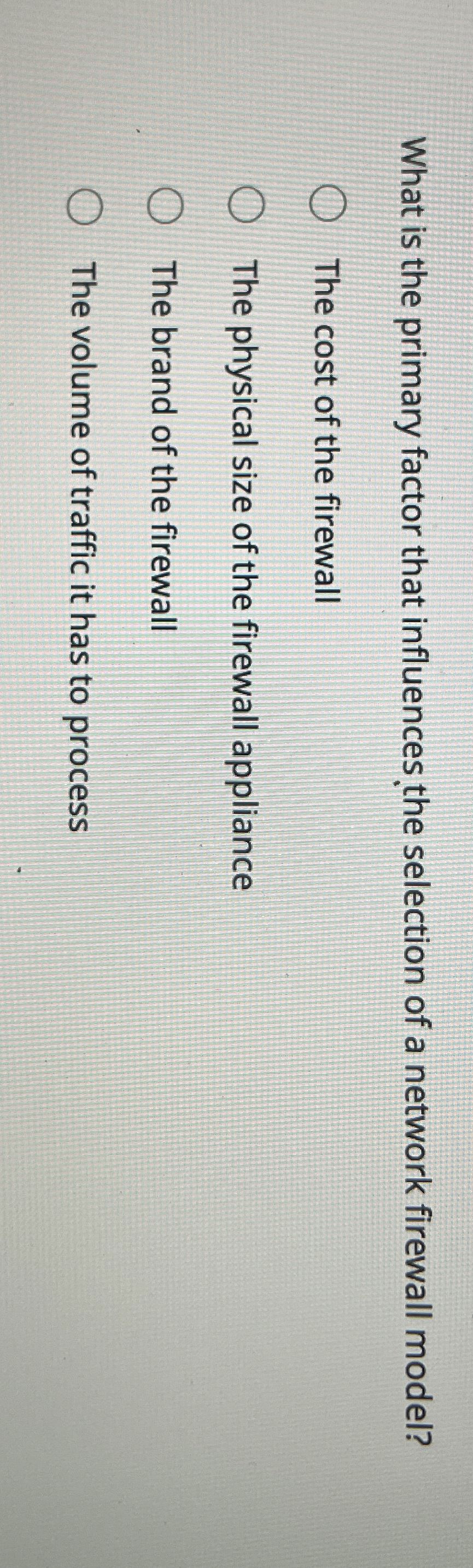 What is the primary factor that influences the