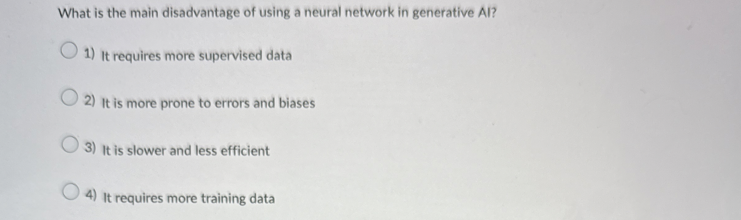 What is the main disadvantage of using a neural