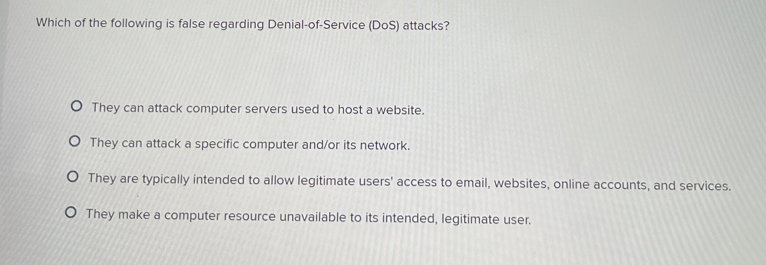 Which of the following is false regarding Denial