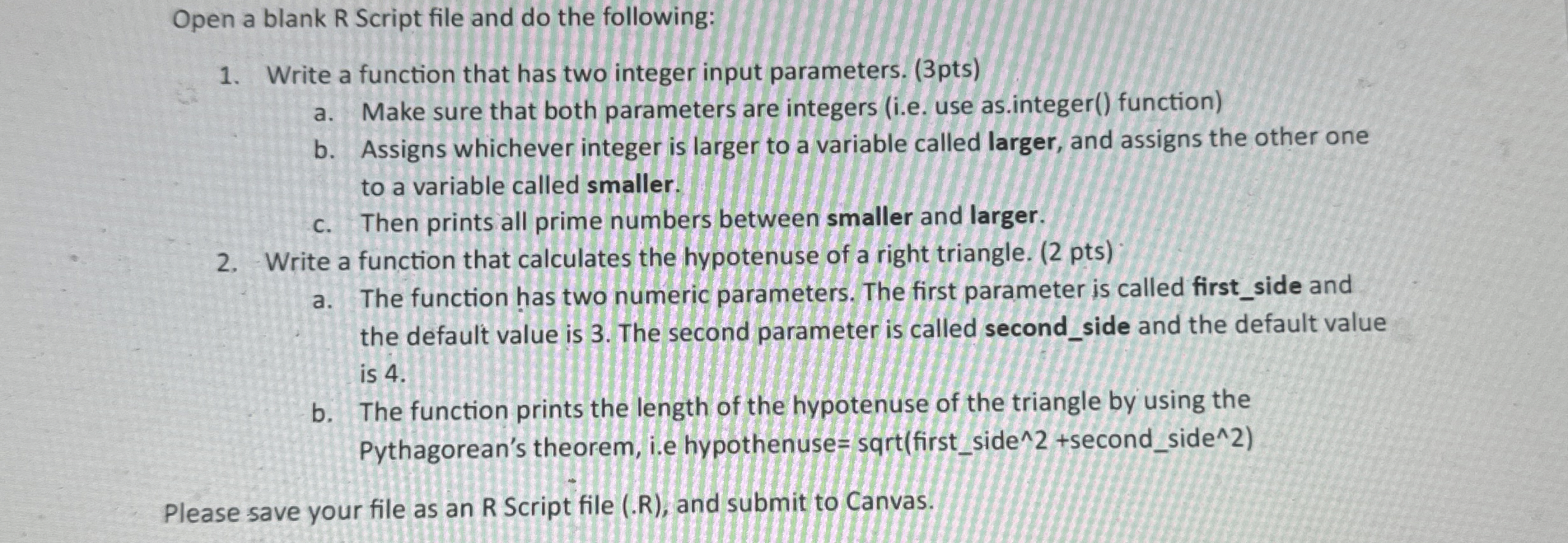 Open a blank R Script file and do the following: