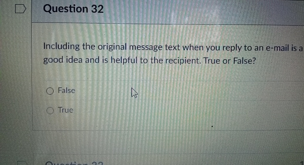 Question 3 2 Including the original message text