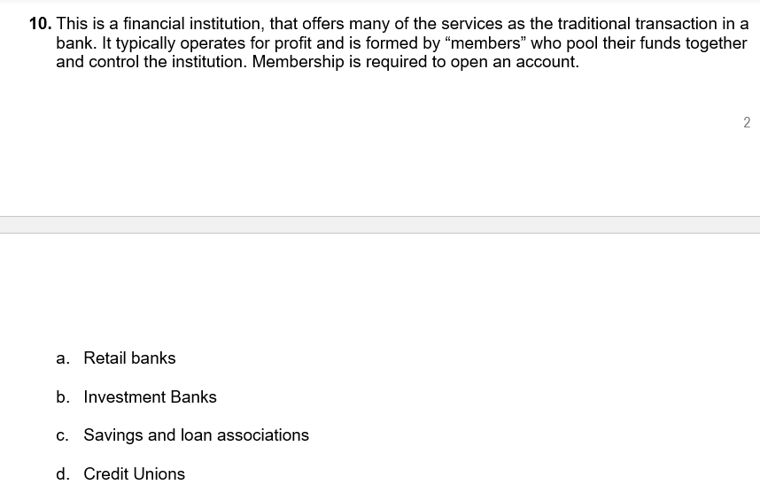 Choose the right answer. I. MULTIPLE CHOICE: