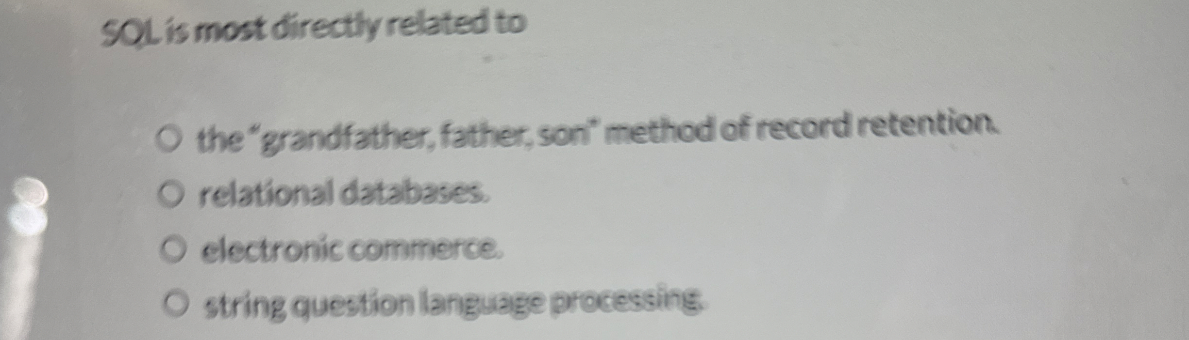 SOL is most directly related to the "grandfather,