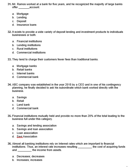 Choose the right answer. I. MULTIPLE CHOICE: