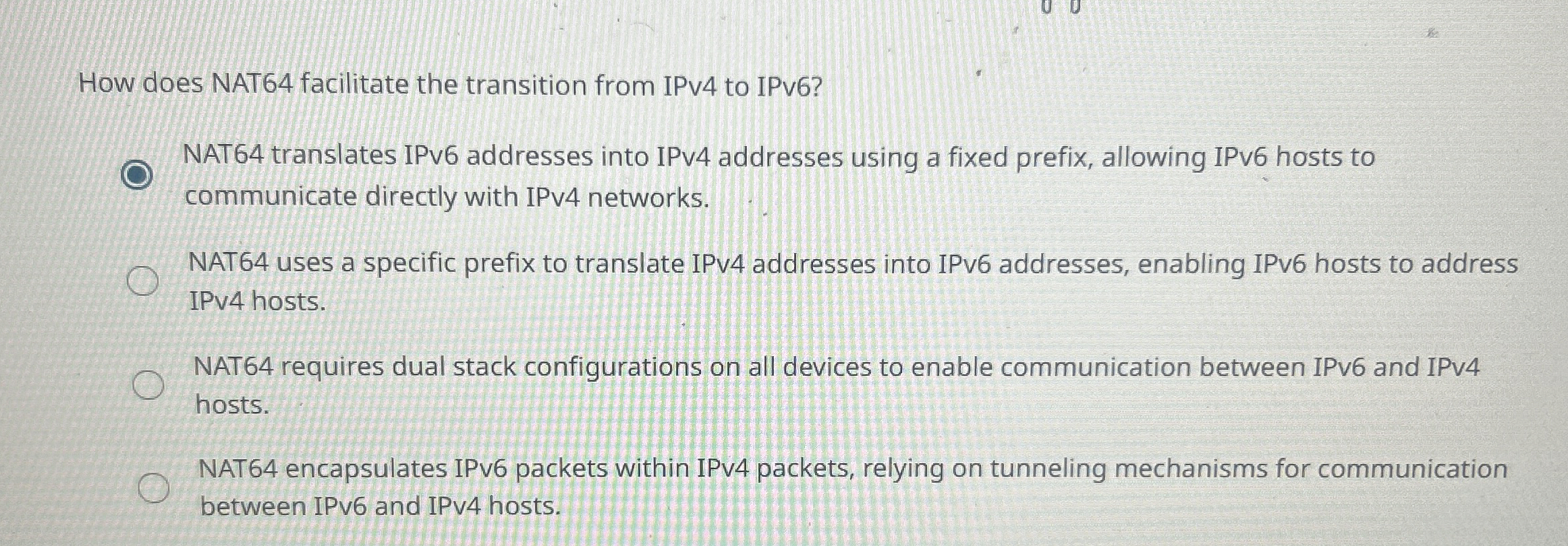 How does NAT 6 4 facilitate the transition from