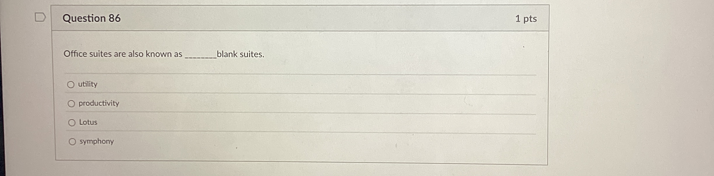 Question 8 6 Office suites are also known as