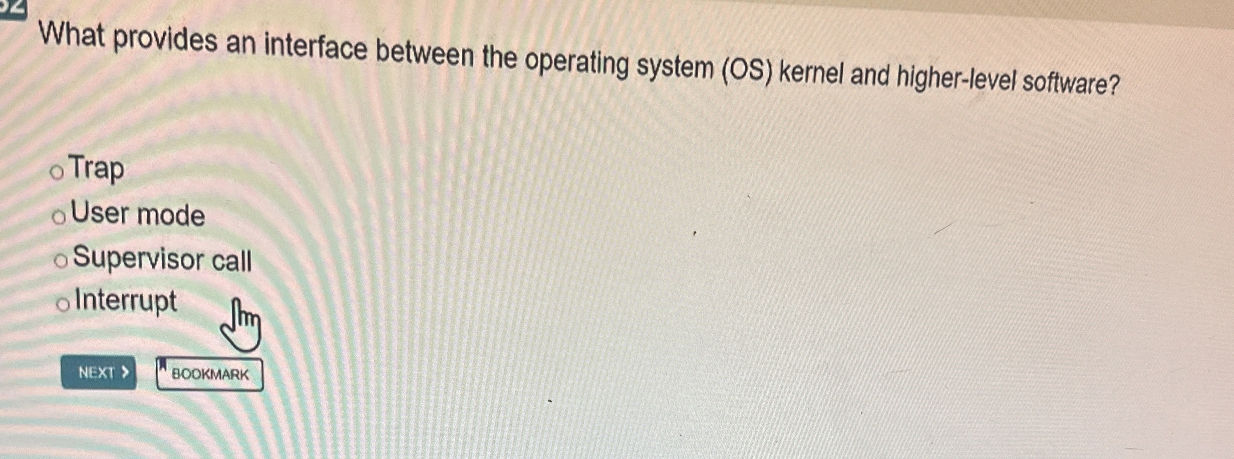 What provides an interface between the operating