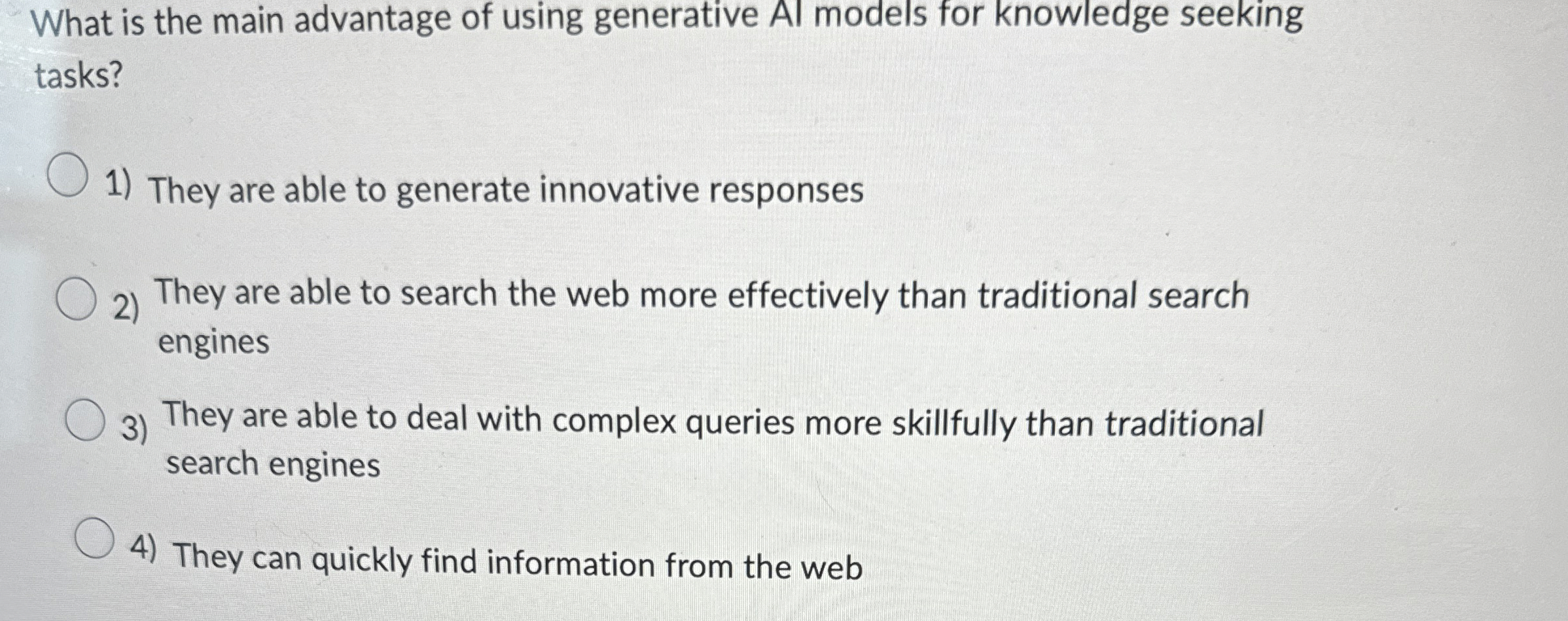 What is the main advantage of using generative Al