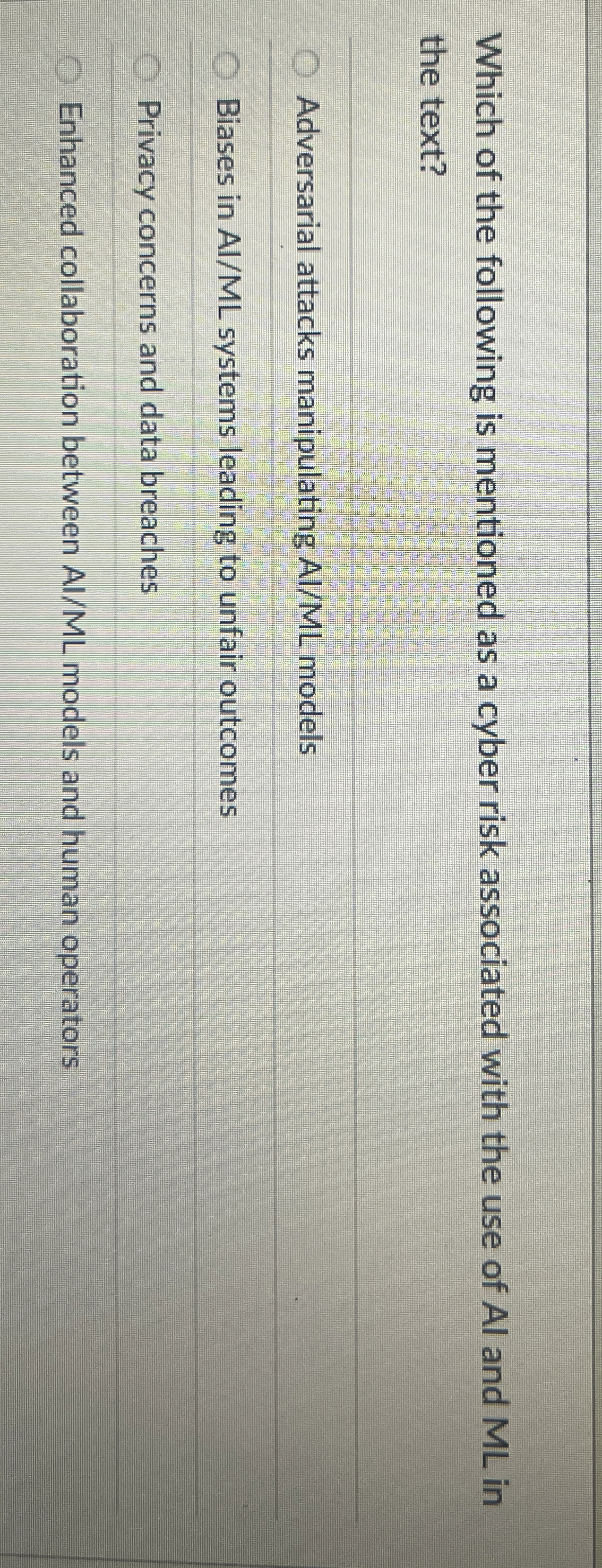 Which of the following is mentioned as a cyber