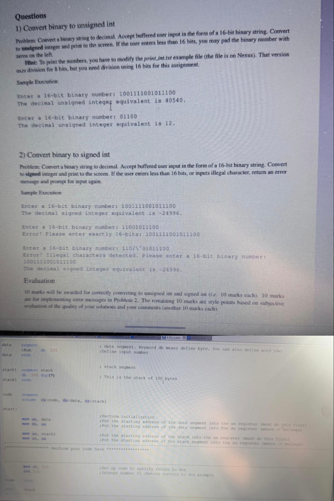 Ise 8 0 8 6 Instruction set for assembly language