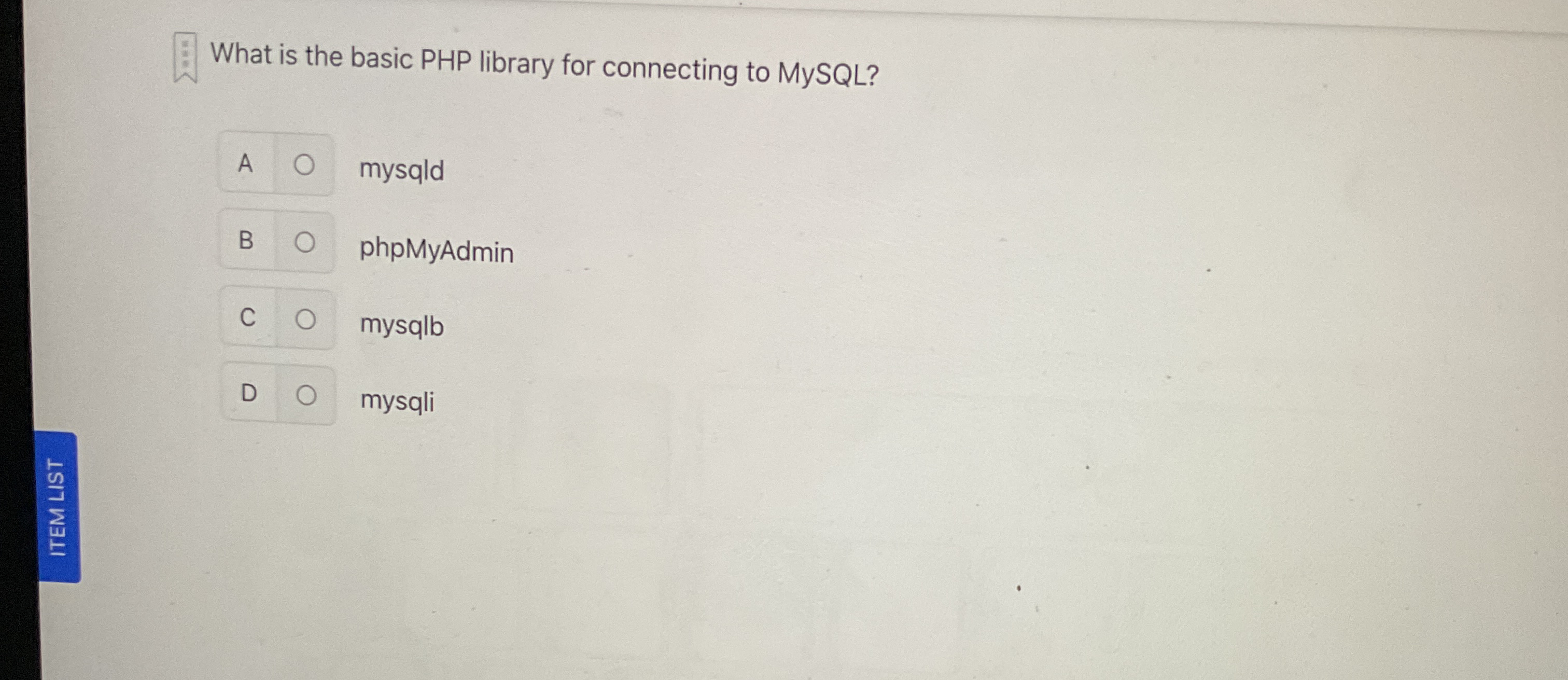 What is the basic PHP library for connecting to