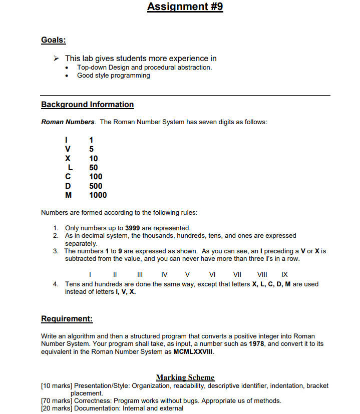 Assignment \ # 9 Goals: > This lab gives students