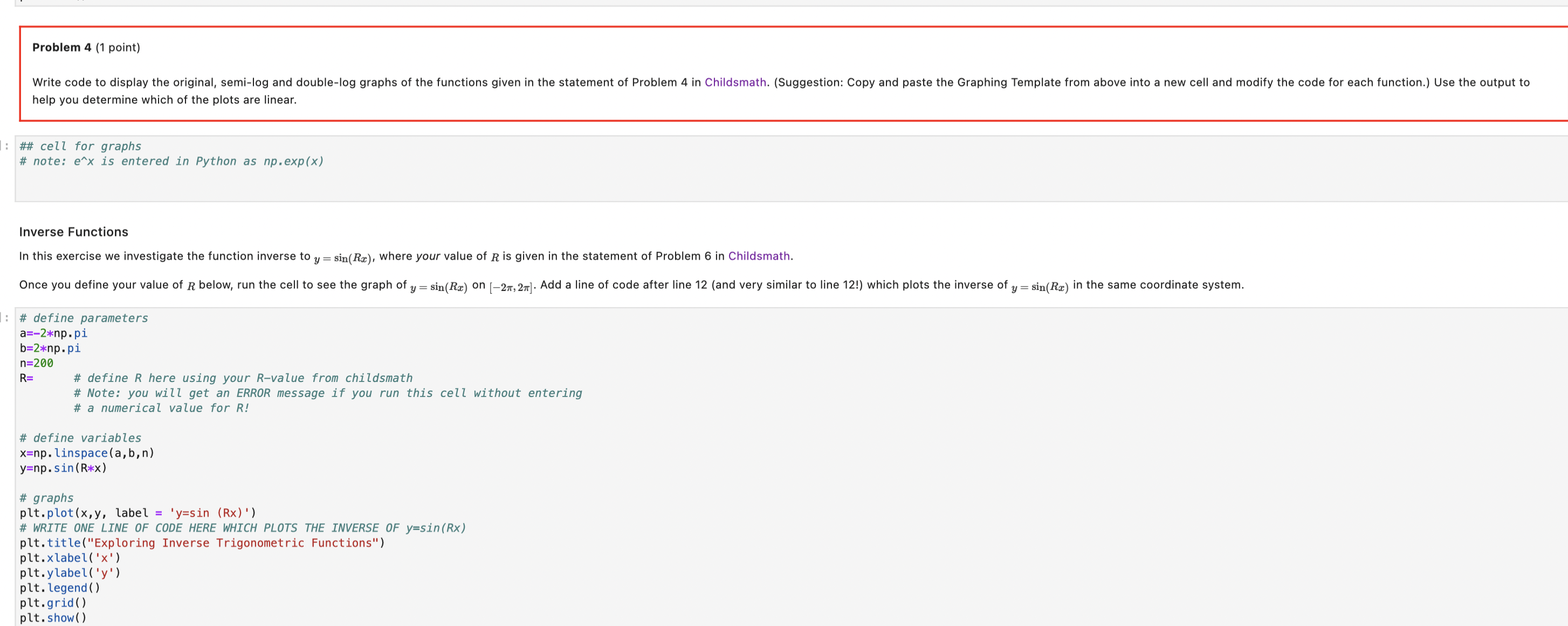Problem 4 ( 1 point ) help you determine which of