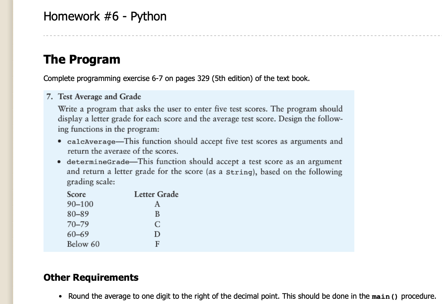 The Program Complete programming exercise 6 - 7