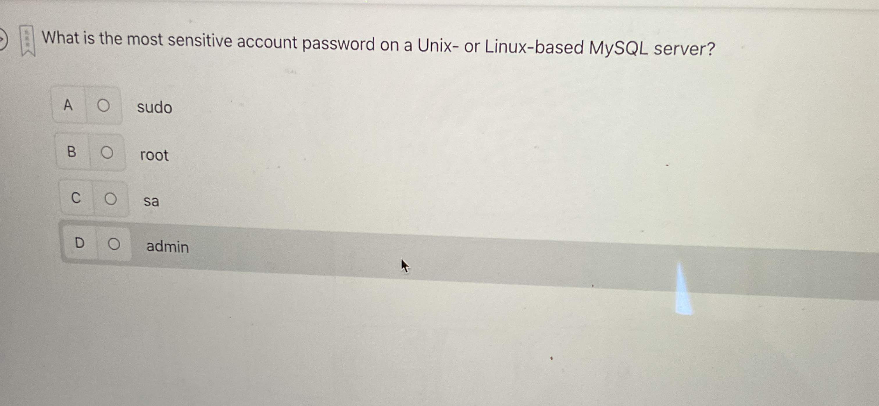 What is the most sensitive account password on a