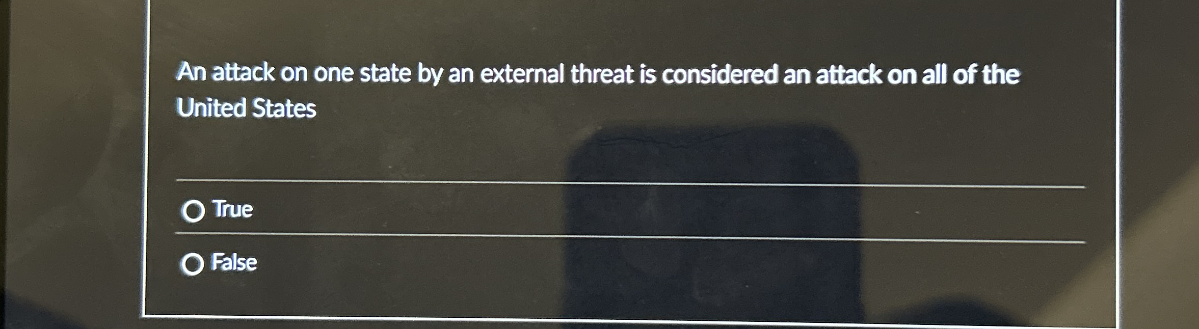 An attack on one state by an external threat is