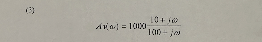 ( 3 ) A v ( ) = 1 0 0 0 1 0 + j 1 0 0 + j