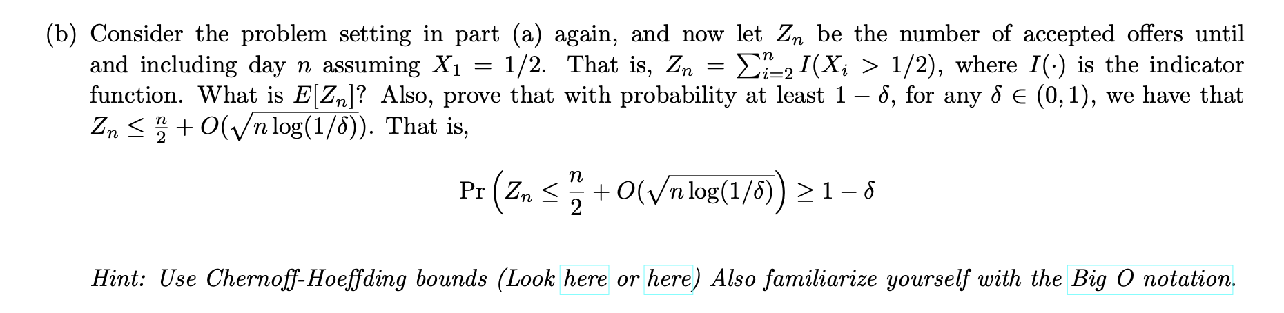 ( b ) Consider the problem setting in part ( a )