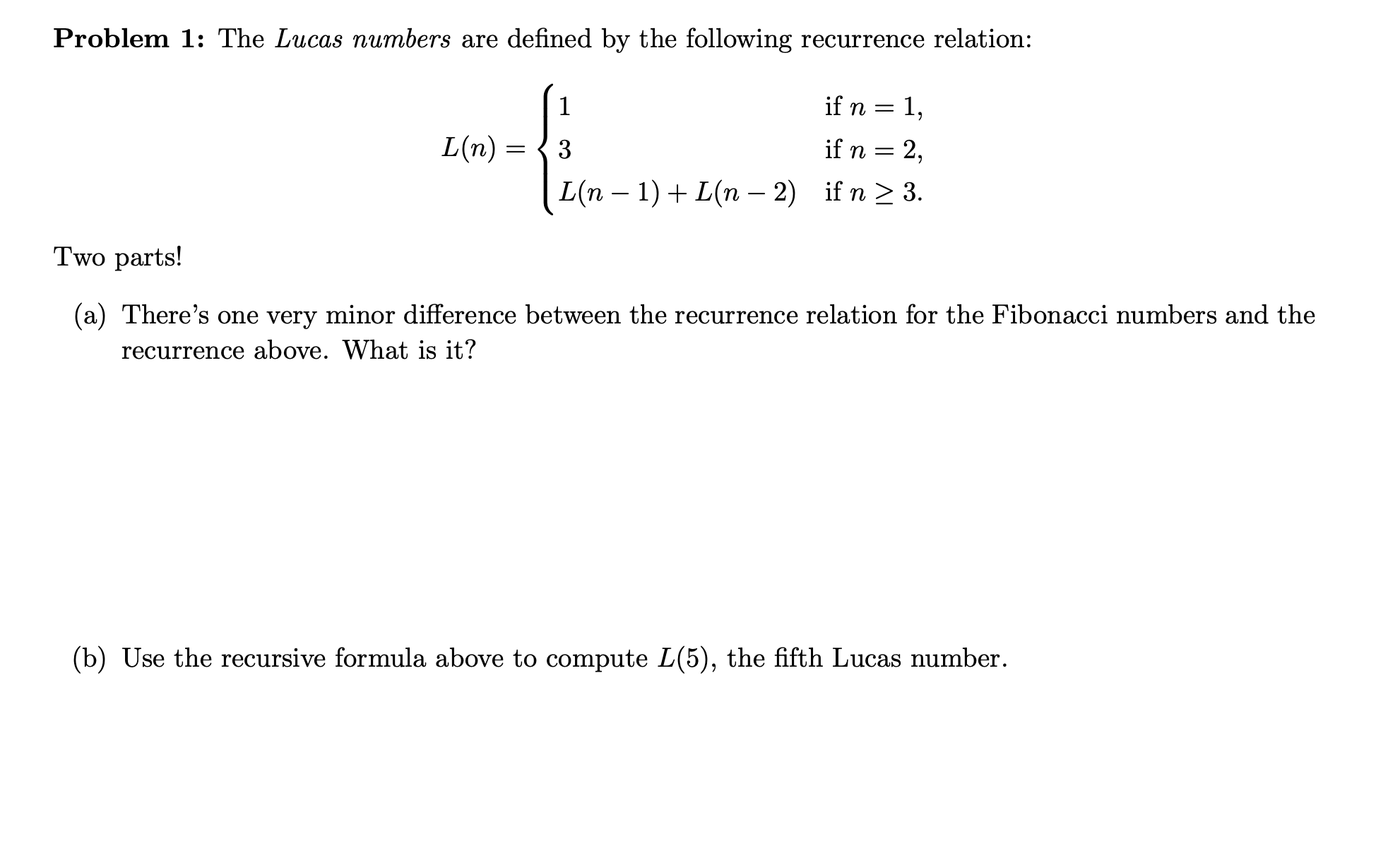 Two parts! ( a ) There's one very minor