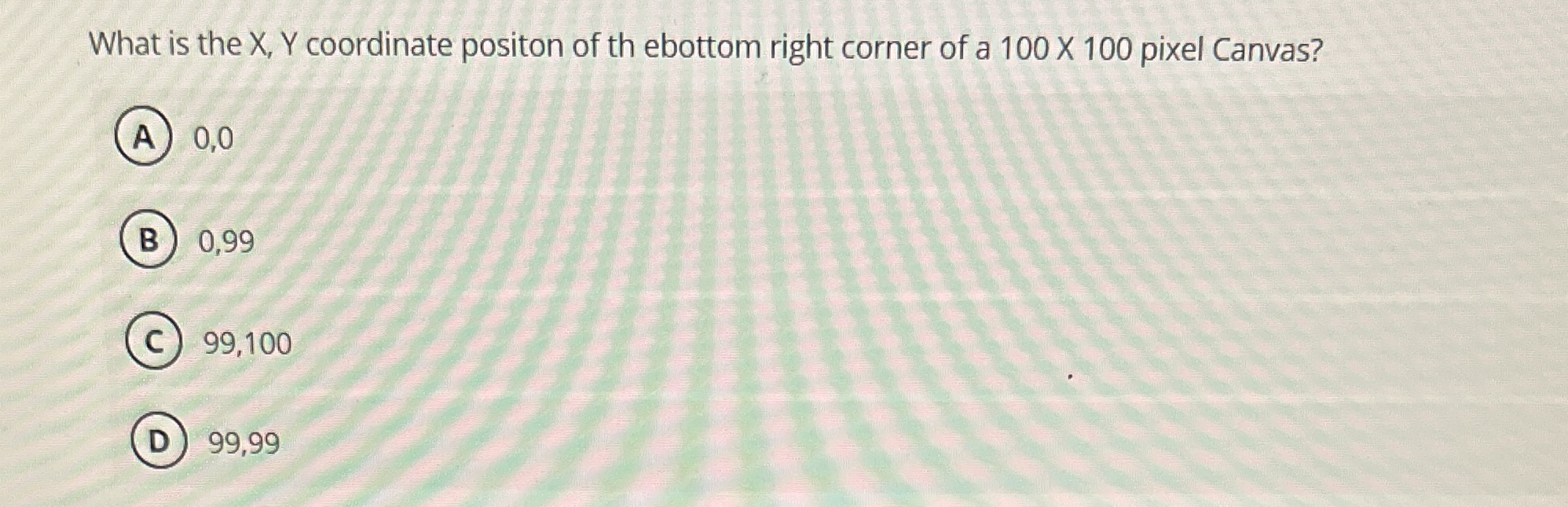 What is the x , Y coordinate positon of th