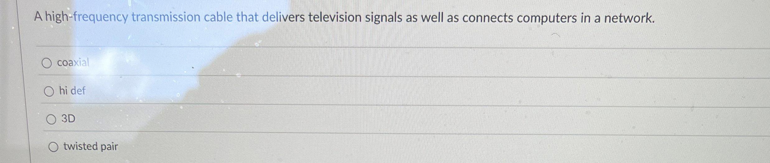 A high - frequency transmission cable that
