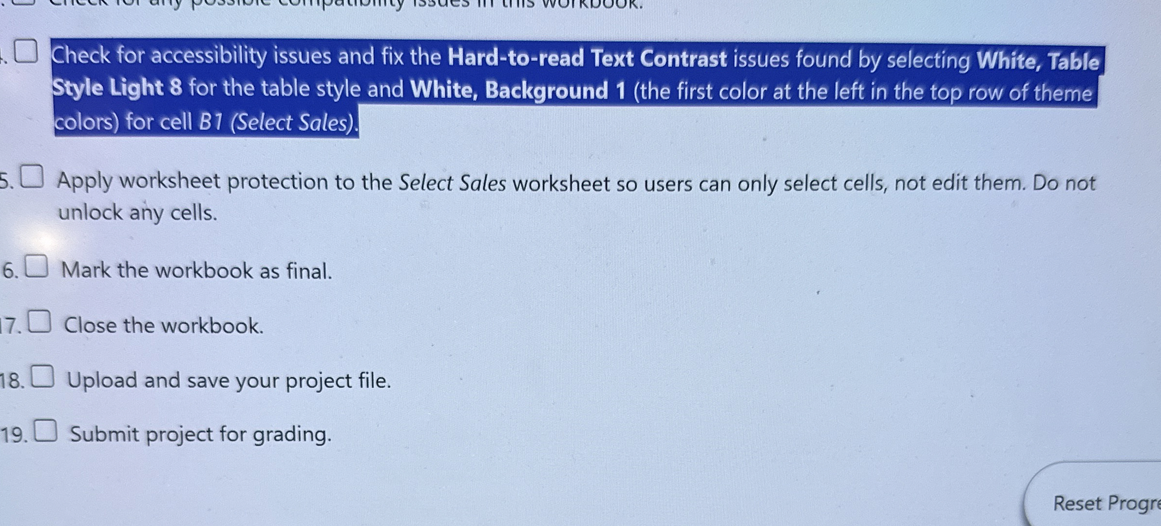 . Check for accessibility issues and fix the Hard