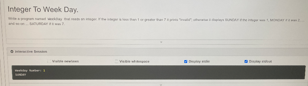 In JAVA Write a program named Weekday that reads