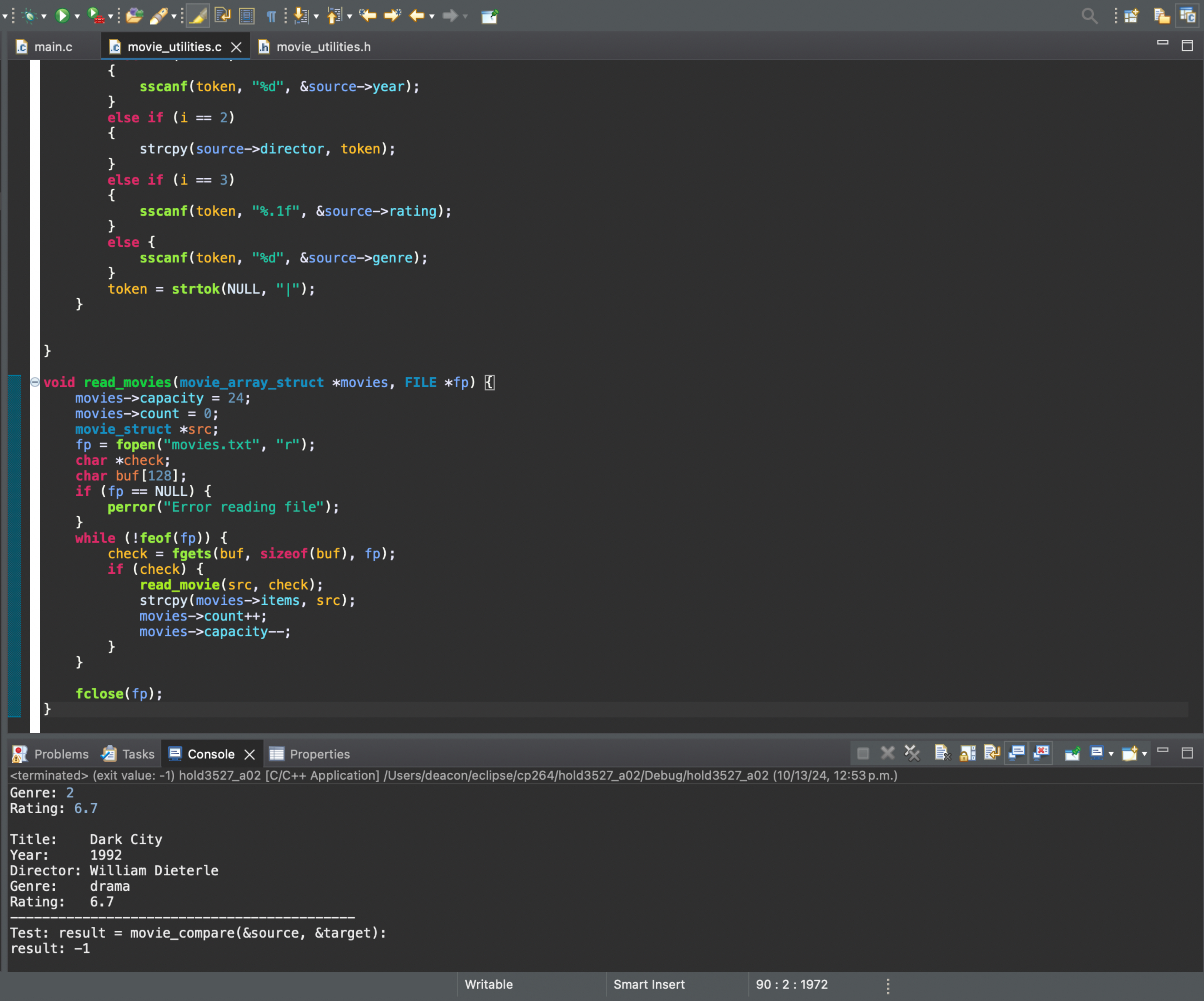 I am trying to create a function called read _