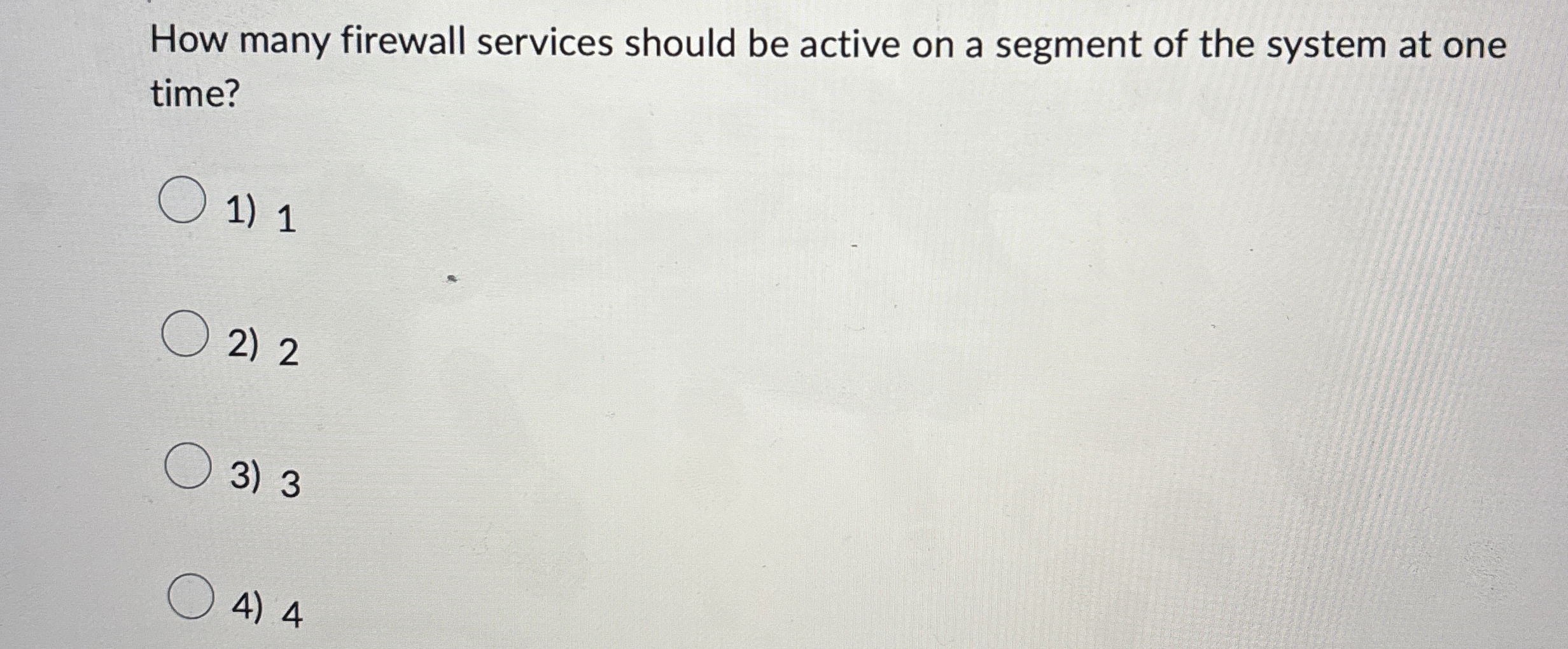 How many firewall services should be active on a