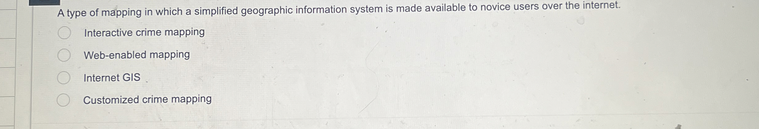 A type of mapping in which a simplified