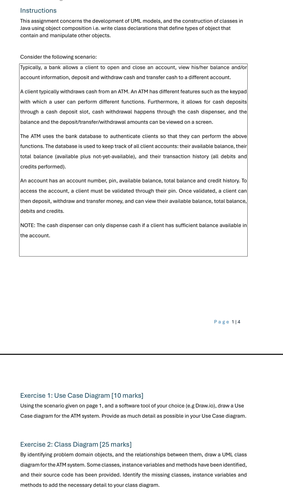 Instructions This assignment concerns the