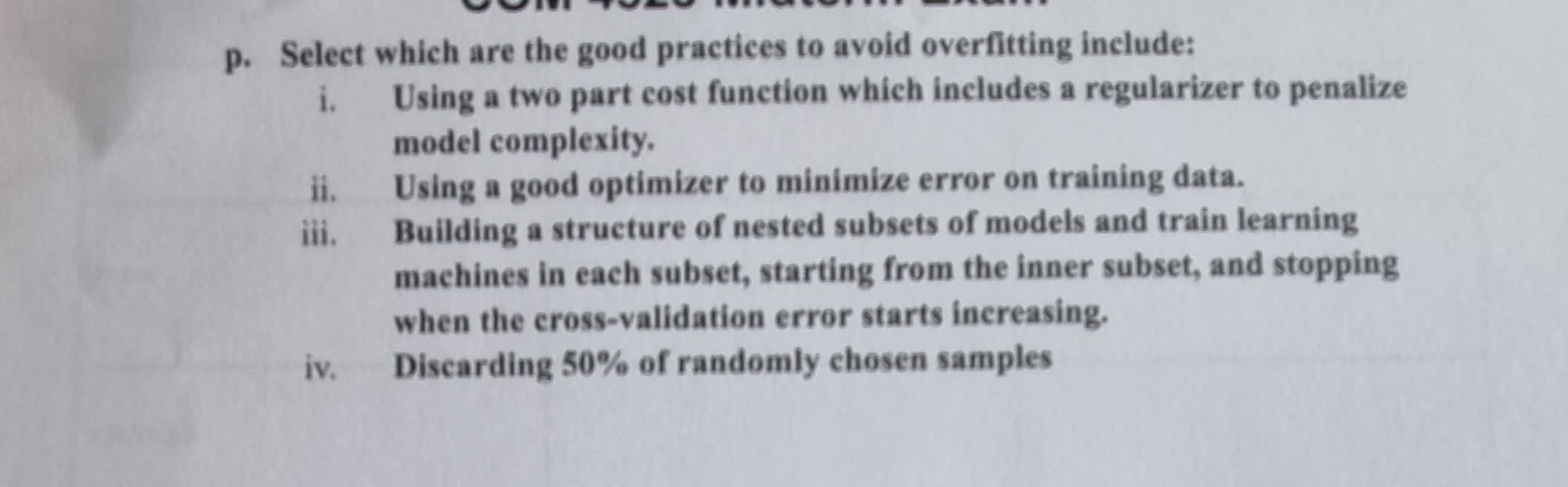 p . Select which are the good practices to avoid