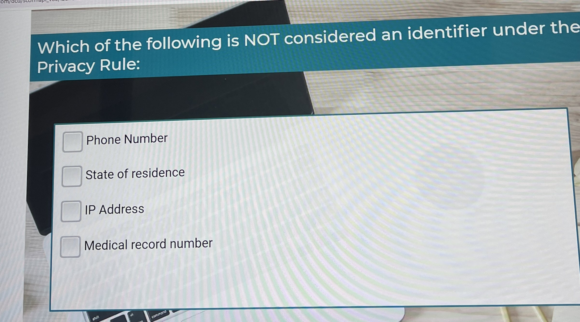 Which of the following is NOT considered an