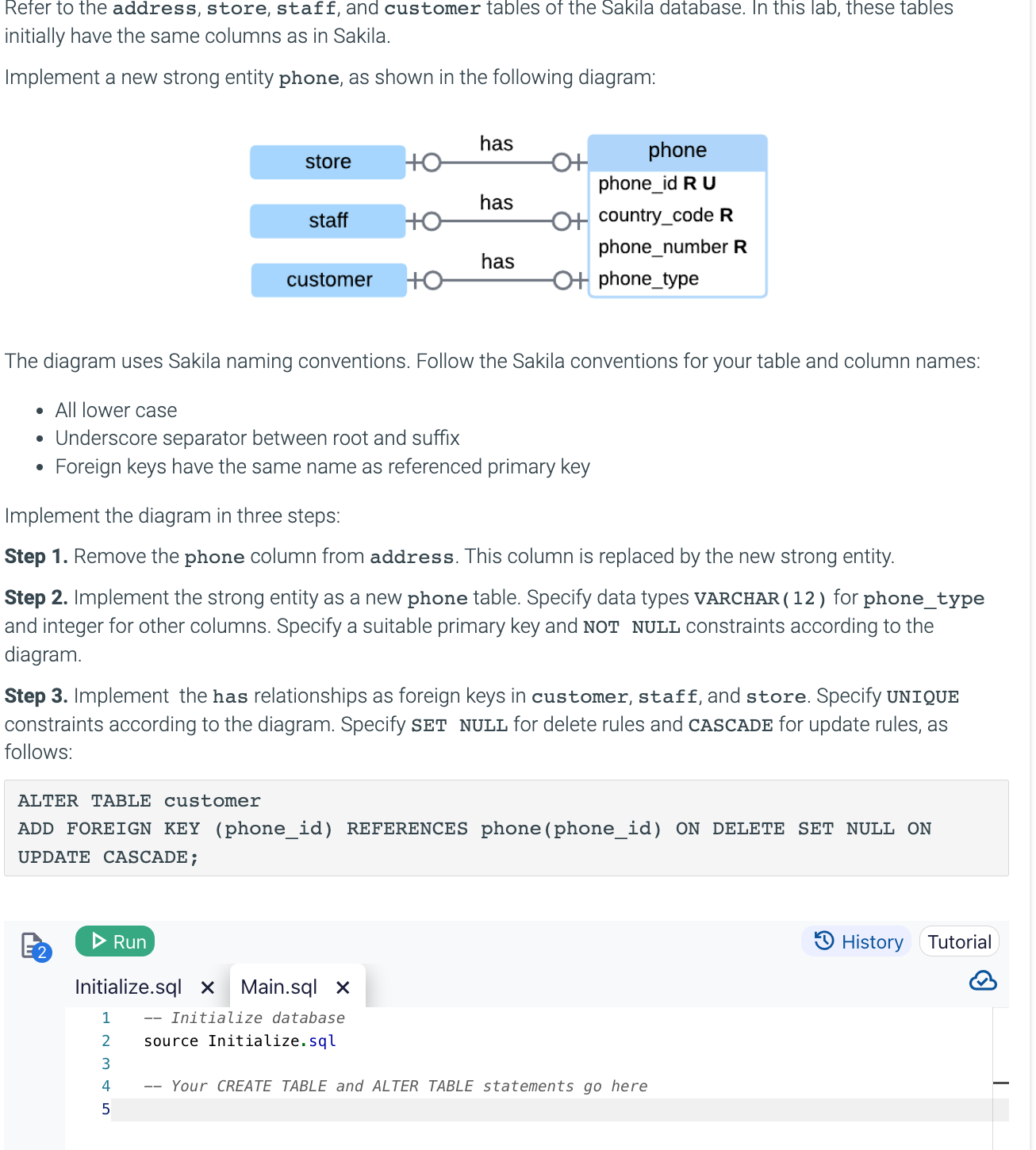 Please write code for the following: ( see