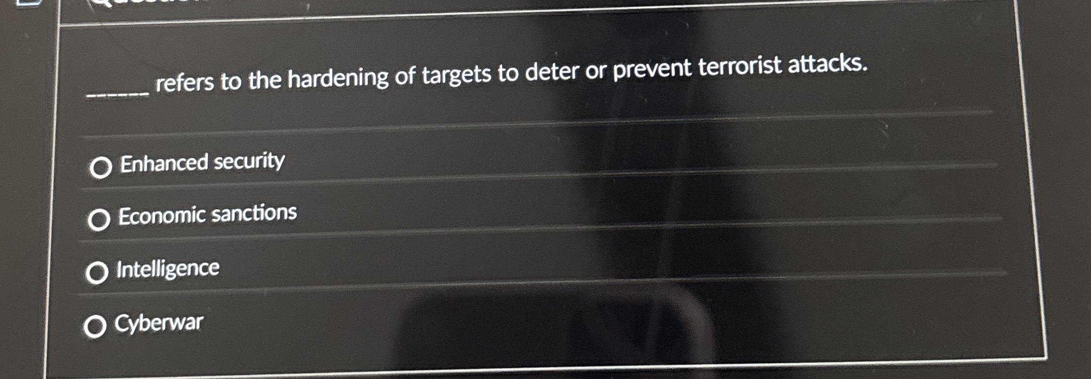q , refers to the hardening of targets to deter