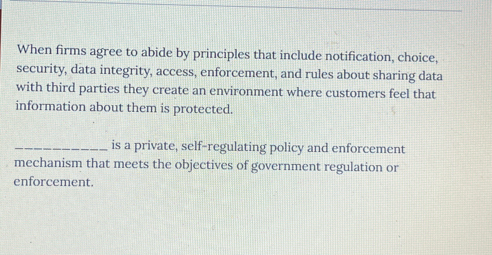 When firms agree to abide by principles that