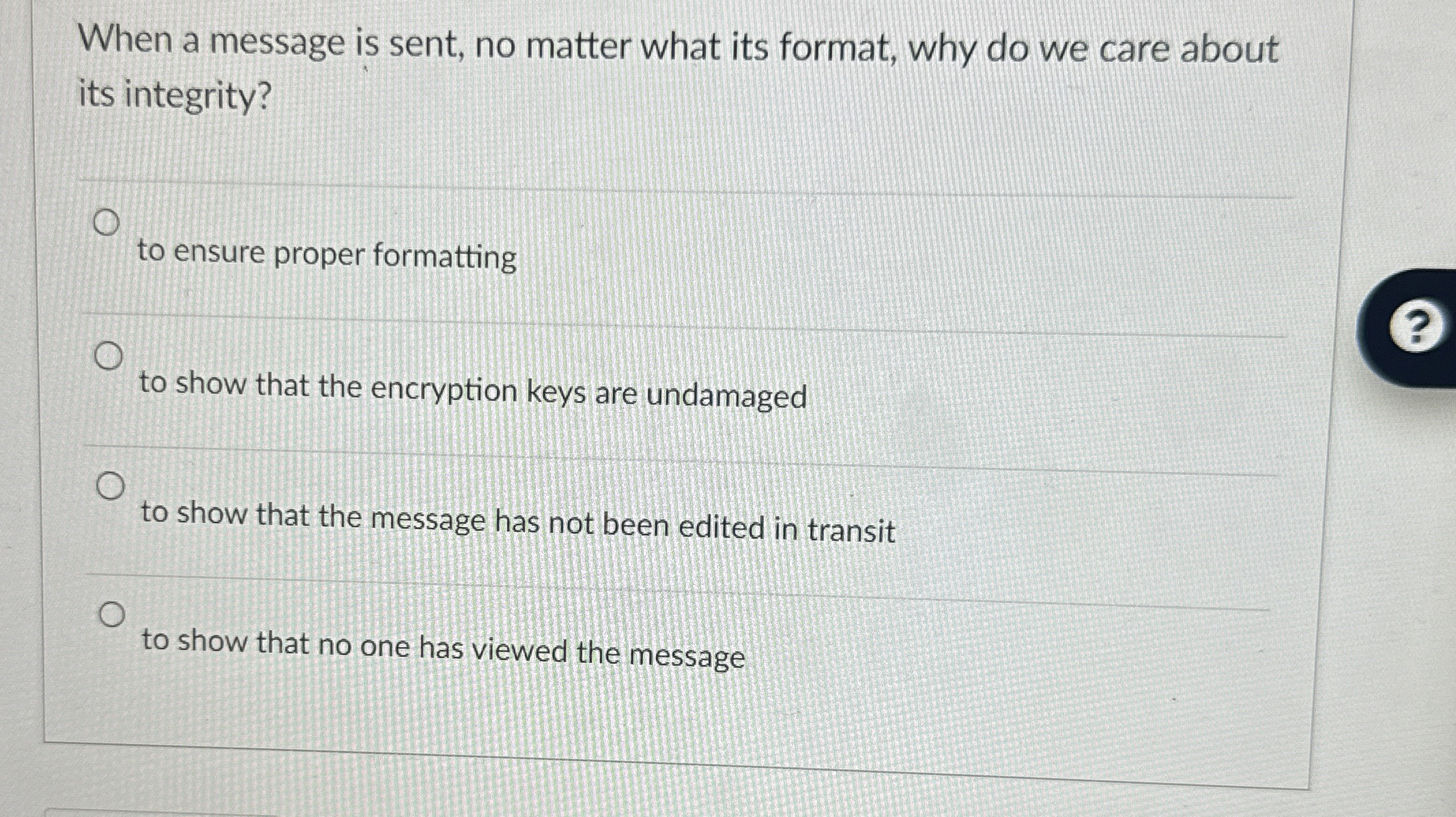 When a message is sent, no matter what its