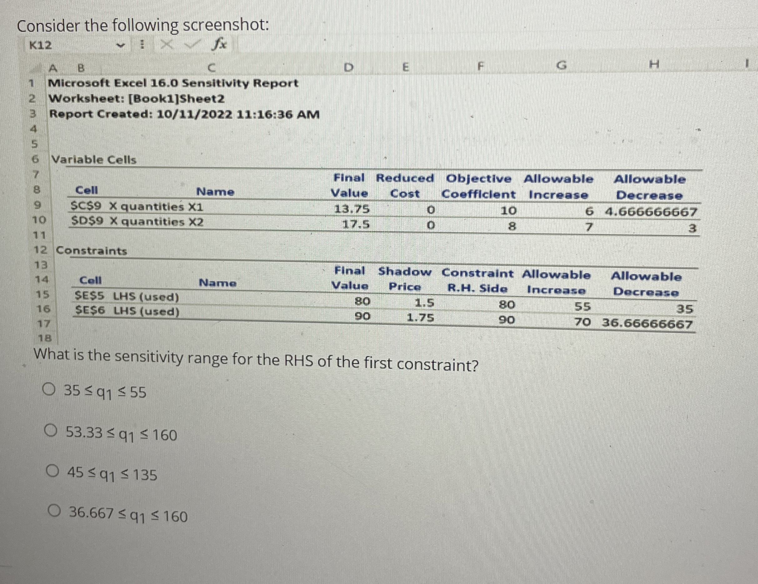 Consider the following screenshot: What is the