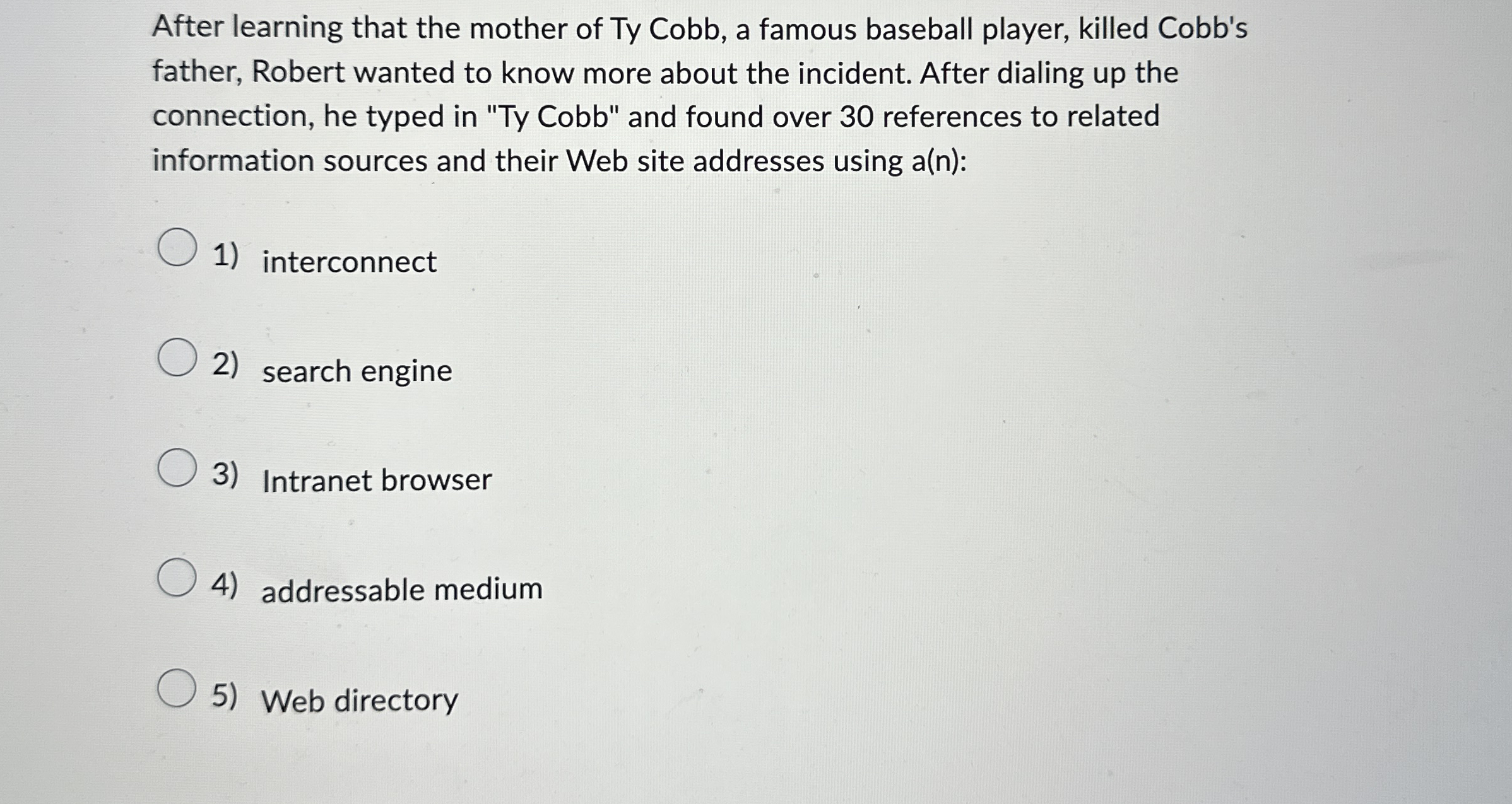 After learning that the mother of Ty Cobb, a