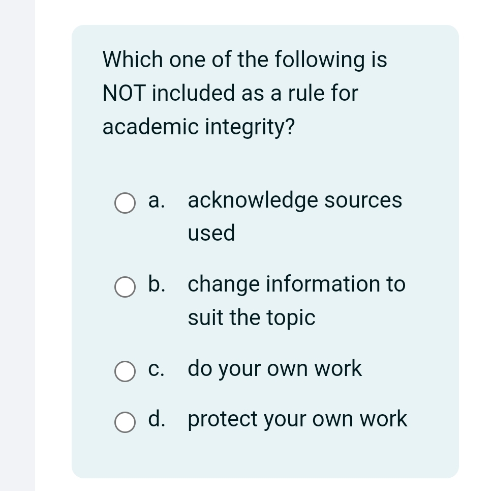 Which one of the following is NOT included as a