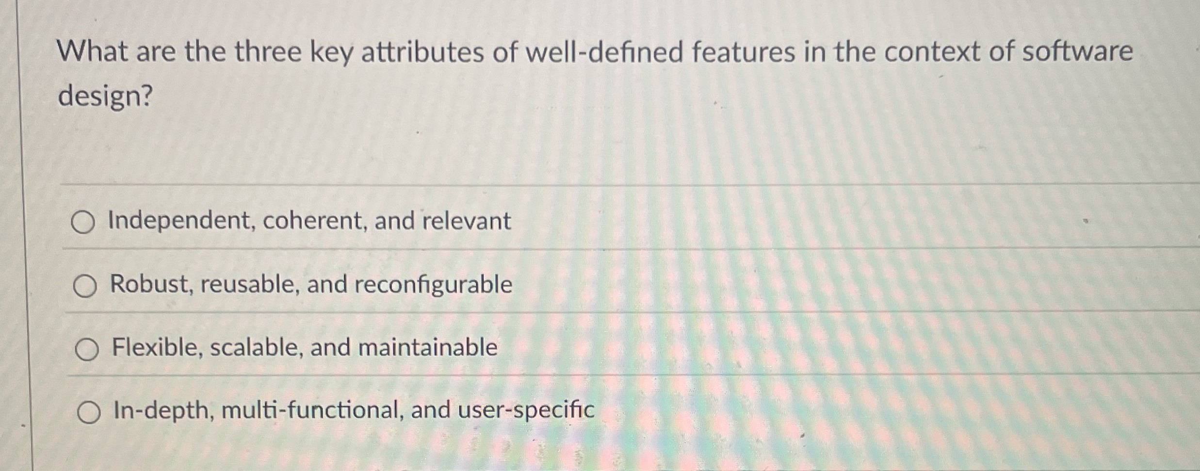 What are the three key attributes of well -