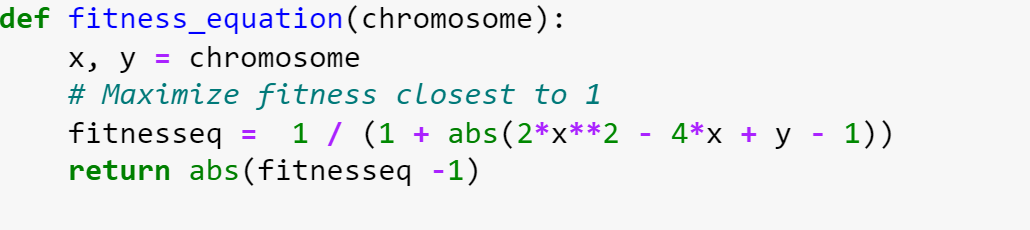 Create a python program to use a genetic