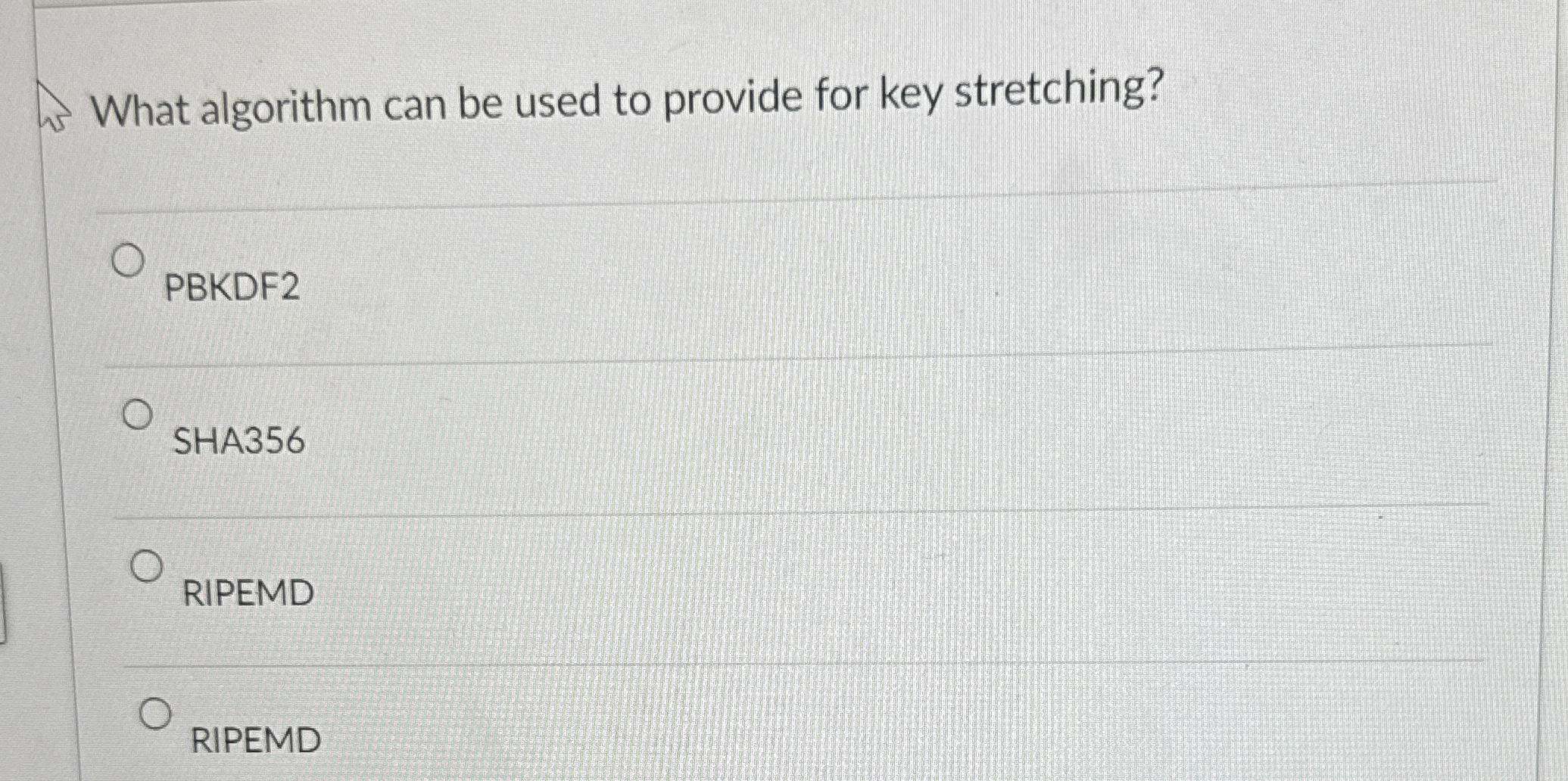 What algorithm can be used to provide for key
