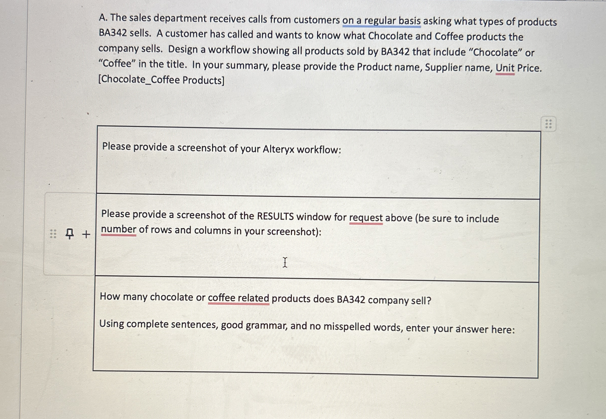 A . The sales department receives calls from