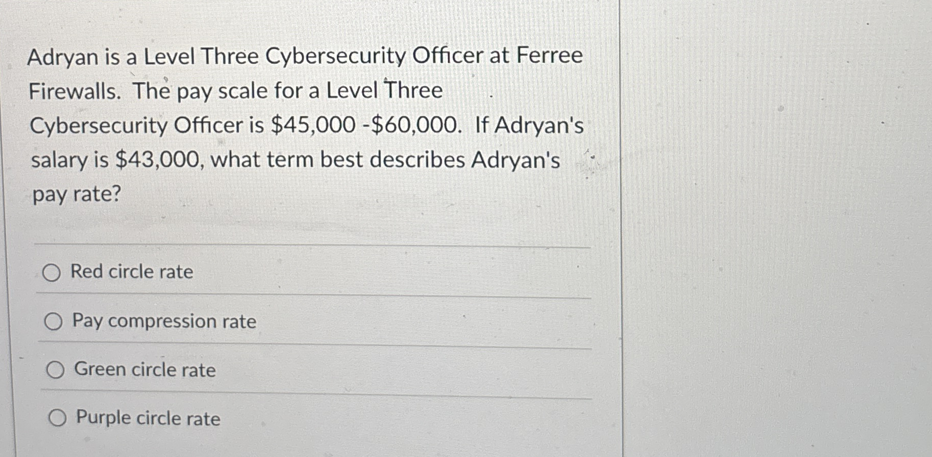 Adryan is a Level Three Cybersecurity Officer at