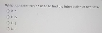 Which operator can be used to find the