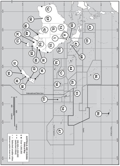 Which number corresponds to the island state of