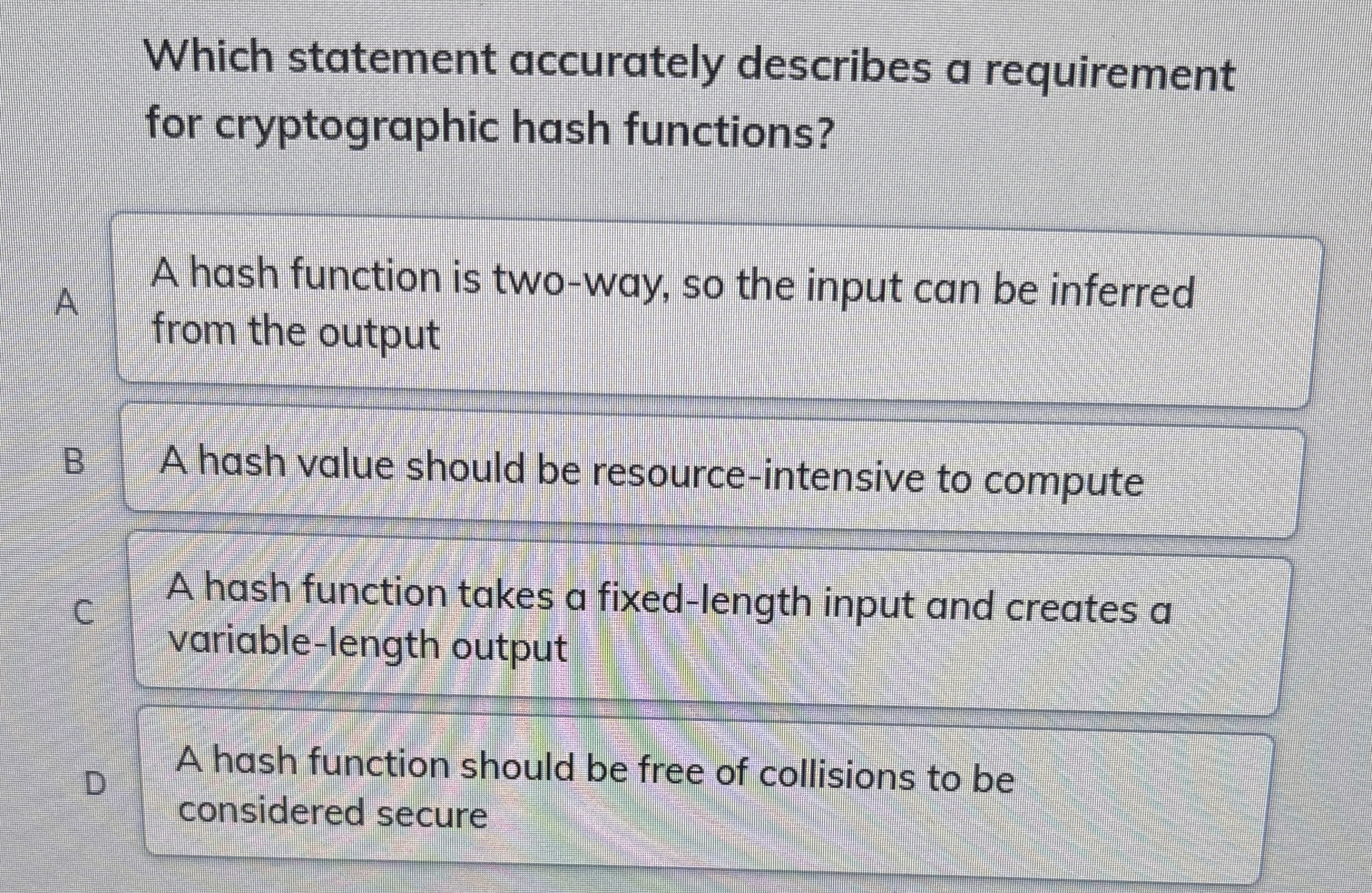 Which statement accurately describes a