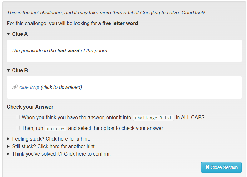 This is the last challenge, and it may take more